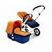 Bugaboo Cameleon Stroller - Dark Blue Base - 2007 Orange Fleece