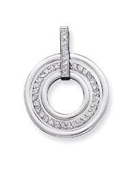 Sterling Silver CZ Fancy Pendant