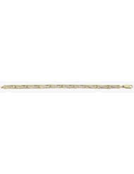5mm 14k TriColor Diamond Cut Bracelet 7"
