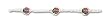 Sterling Silver Red Enamal Ladybugs Childs Bracelet - 6 inch
