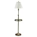 House of Troy Club Glass Tray Table Floor Lamp Antique Brass