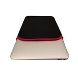 Stoßdämpfende, wasserfeste Schutzhülle/Tasche von LuvMac, Neopren, rot & schwarz wendbar, für alle 11″ 11-Zoll-Apple Macbook Air