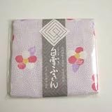 白雪ふきん 友禅染 椿 紫苑