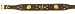 (Rosewood) Deluxe B/Terrier Dome Shield Leather Collar 18 x 1  