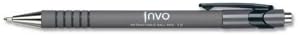 Invo 1.0mm Tip 0.5mm Line Retractable Ball Pen - Black (Pack of 12)