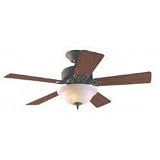 Hunter 20413 Auberville 44-Inch Five-Light Dark Cherry/Medium Oak-Blades-Ceiling Fan, New Bronze