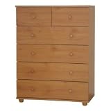 Pine Chest of Drawers 4 + 2 Drawer Cambridge Bedroom Furniture