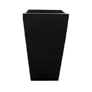 Fiberglass Planter - Edinburgh Style, Tall Column Planter, Matte Black Color, 26 by 