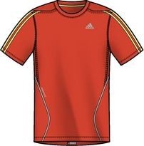 Adidas Herren kurz&auml;rmliges Shirt Response Drei Streifen, hight energy s12/ultra glow s12/light onix, M, X18326