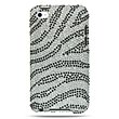Safari Bling Luxurious Design Diamond Crystal Snap-on Case for Apple iPod Touch 4, 4G, 4th Generation, 4th Gen - Silver Zebra