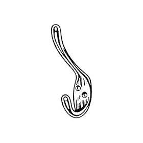 Securit S6106 Hat & Coat Hook Cp 105mm X2