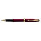 Parker Sonnet Lacquer Medium Point Rollerball Pen with Golden Trim, Red (1743595)