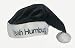 Black and white ~ BAH HUMBUG ~ Santa Claus hat - sofy velour with plush trim - scrooge hat, great for office parties!