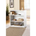 White Mainstays 3-shelf Bookcase