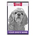 Cocker Spaniel (Tan) 16 x 24 Personalized Name Only Golf Towel - Black/White