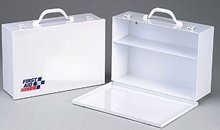 2 Shelf- industrial cabinet- empty metal case w/ swing down door- 14-3/4 in. x10-1/4 in. x4-5/8 in. - 1 ea. At Home Emergency