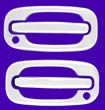 Triple Chrome Plated Stainless Steel Door Handle Inserts for 2 Door 1999-2006 GM Fullsize Truck, Tahoe, Yukon & Suburban with Keyed Passenger Entry