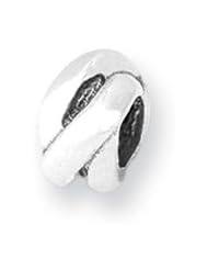 Wrap Bali Charm in Silver for 3mm Charm Bracelets