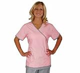 Cherokee Uniforms Contrast Trim Mock Wrap Scrub Top (Assorted Colors, XS-2X)