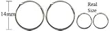 Silver Hoop earrings by GlitZ JewelZ © - small sizes - Silver Earrings - Unisex - Mens hoops - Sterling silver