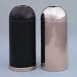 Dome Receptacle with Open Top, 15-Gallon, 15 dia. x 37h, Chrome (SAF9875)