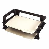 Rubbermaid 63522 Nesting Plastic Letter Trays, 6 Trays, Black