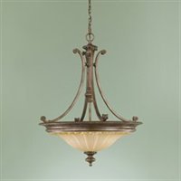 Murray Feiss F2112 3BRB Stirling Castle Three-Light Uplight Fixture in British Bronze and... by Murray Feiss