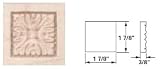 Hafele Acanthus Onlay (194.75.131) 3/8 x 1-7/8 x 1-7/8, Maple