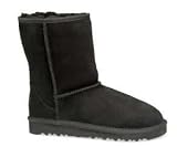 Ugg Kids' Classic Short Shearling Boot (4, Black)