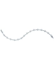 2 cttw 14k White Gold Diamond Flower Bracelet (Real Diamonds: 2 cttw)