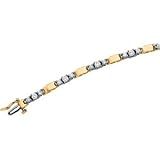 14K Two Tone Gold Diamond Bracelet