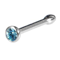 Swarovski Indicolite Nose Bone