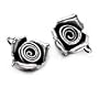 Thai Hill Tribe Silver Art Nouveau Rosebud Pendants (2) Flower