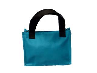Turquoise Thermal Insulated Lunch Bag with Zippered Top