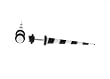 Fake Acrylic Taper - Black and White Spirals - 16g Wire Stud - 6 Gauge - 41mm Length - Sold as a Pair