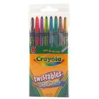 Childrens Toyshop  Toys : BIN527408 - Twistable Crayons, 8/PK, RD/YW/BE/OE/VT/GN/BK/BN
