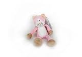 Teddykompaniet Velvet Soft Toy - Clip on Pink Cat