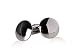 Versatile Round Chrome Button Cufflinks Set in Silver with Presentation Box