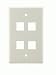 Icarus Keystone Style Wall Plate - 4 Ports