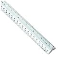 Staedtler Triangular Scale Plastic Architects Ruler, 12 Inches, White with Color Grooves (98718-31)