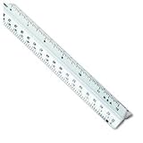 Staedtler Triangular Scale Plastic Architects Ruler, 12 Inches, White with Color Grooves (98718-31)