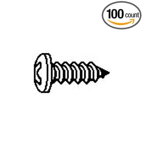 #8X1/2 Phillips Pan Head-Black (100 count)