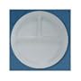9" White 3 Compartment Plastic Plates (9PL3CBW) Category: Plastic Plates