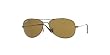 Ray-Ban RB 3362-014/57 Brown COCKPIT/AVIATOR Metal-Frame Sunglasses With Crystal Brown POLARIZED Lenses-59mm