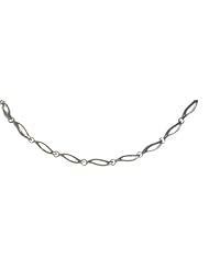 Fancy 925 Sterling Silver Women Necklace - 15.7 inch, 16 Grams