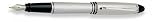 Aurora Ipsilon Metal All Chrome Cap and Barrel Satin Finish Extra Fine Point Fountain Pen - AU-B16-EF