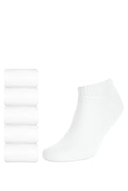 5 Pairs of Cotton Rich Quarter Sports Socks