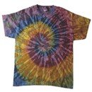 Adult Tye Dye T-Shirt With Tie Dye Galaxy Cyclone Pattern