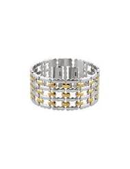 Amalfi™ Stainless Steel Bracelet with Immersion Plate 08.00 Inch 30.00 Mm Gold-Tone Immerse lated Fb331