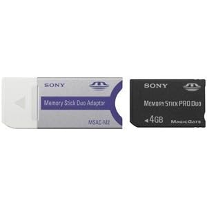 Sony 4 GB Memory Stick PRO DUO Media (MSX-M4GS) (Retail Package)